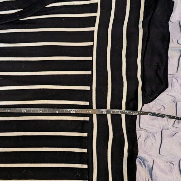 Cable & Gauge faux back button Black and White Striped shirt - L - Picture 4 of 8